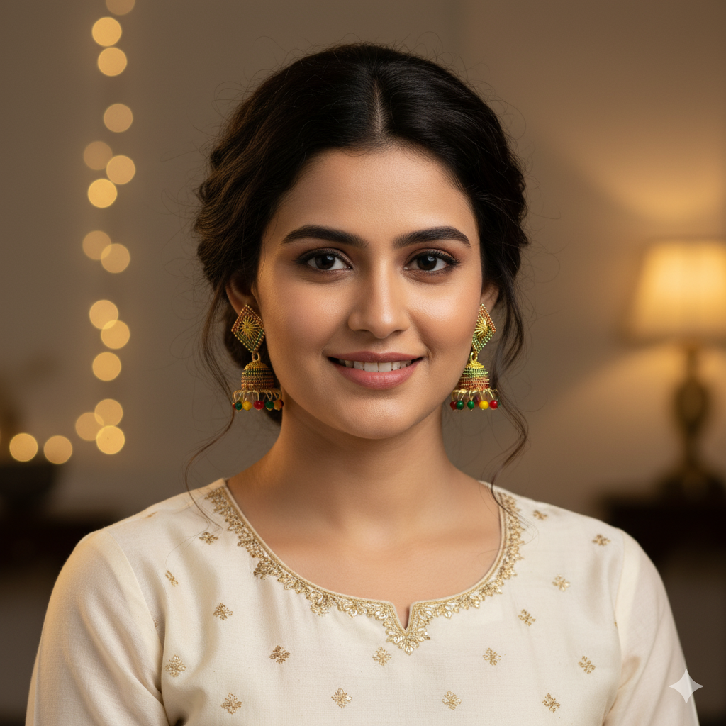 Trendy Multi-Color Jhumki Earrings | Daily Wear & Casual Ethnic Jewelry - Image 2